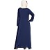 Umbrella abaya with simple stonework- Navy Blue